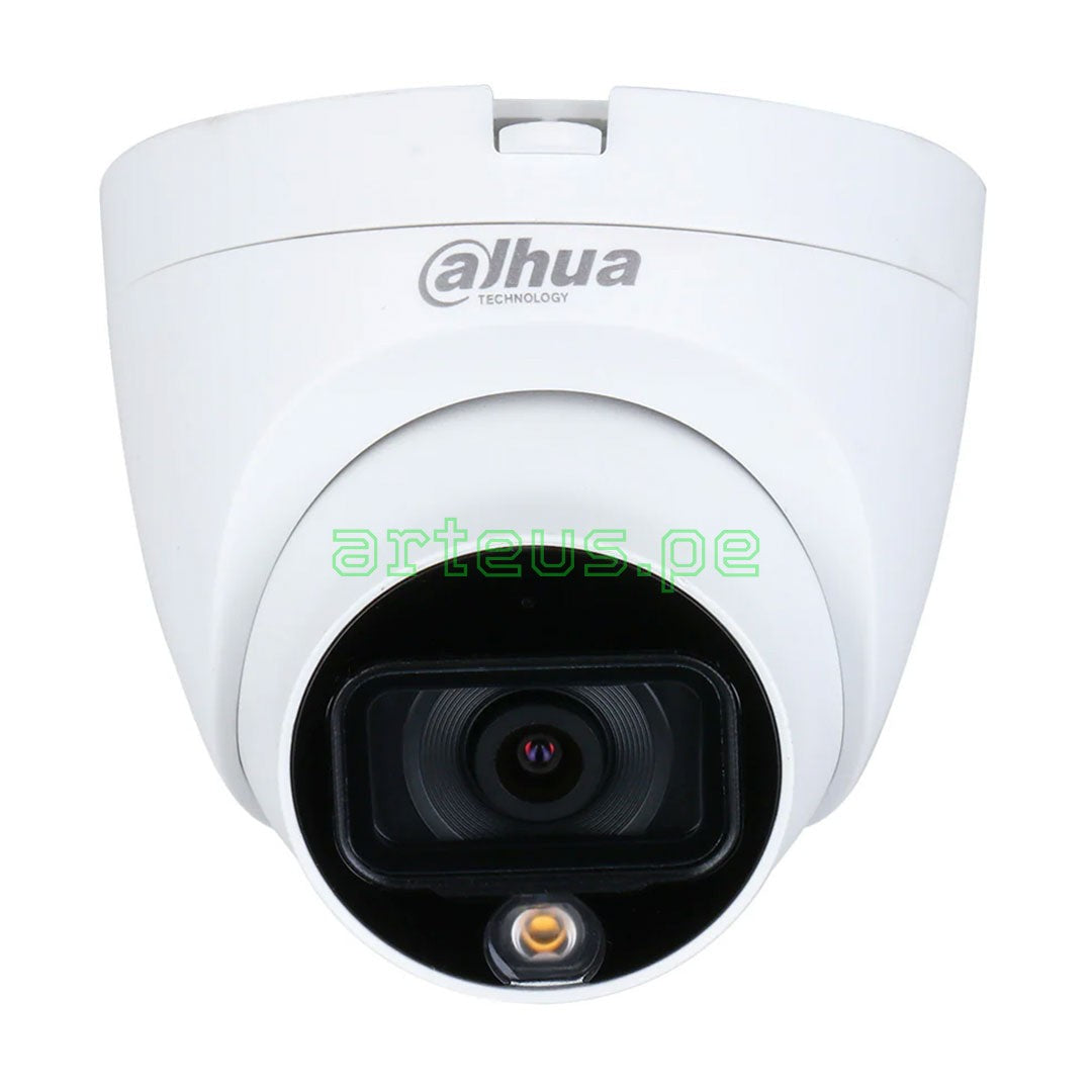 Cámara de seguridad Dahua tipo domo con lente LED para videovigilancia y monitoreo