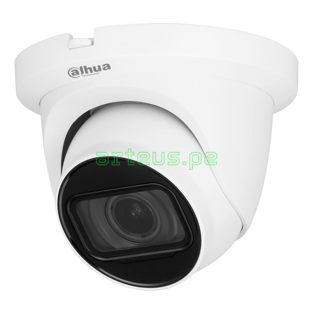 Cámara de seguridad tipo domo blanca para videovigilancia y monitoreo de espacios.