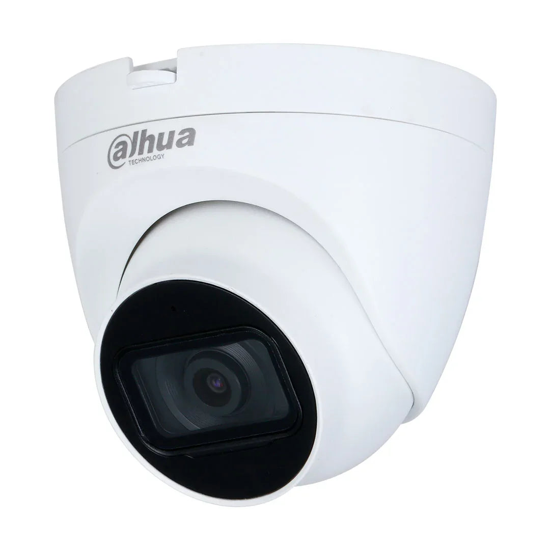 Cámara de seguridad tipo domo blanca Dahua para videovigilancia y protección de espacios