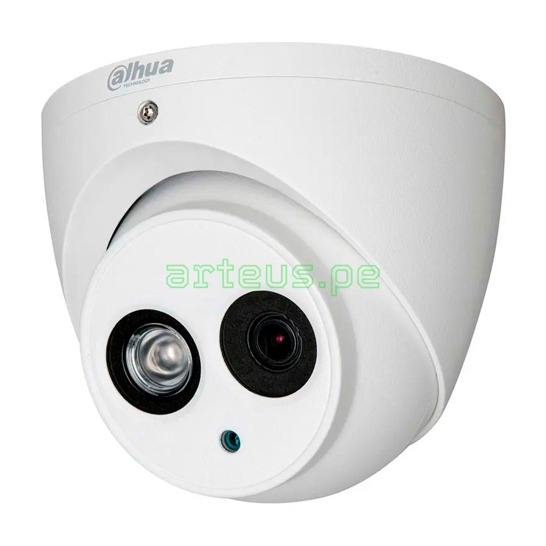 DAHUA HAC-HDW1801EM-A Cámara de Seguridad Analógica 4K 8MP Domo, 3.6 mm Infrarrojo 50m