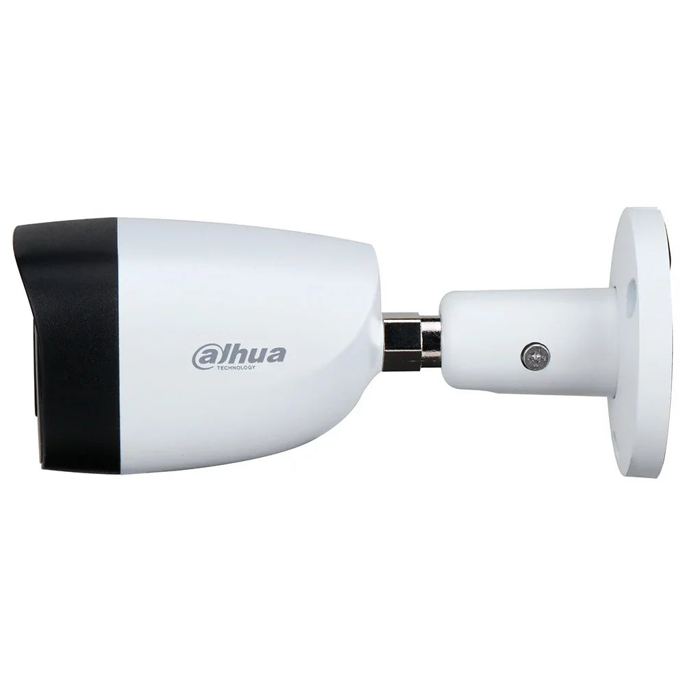 Cámara de videovigilancia Dahua tipo bala para seguridad electrónica, montaje en pared.