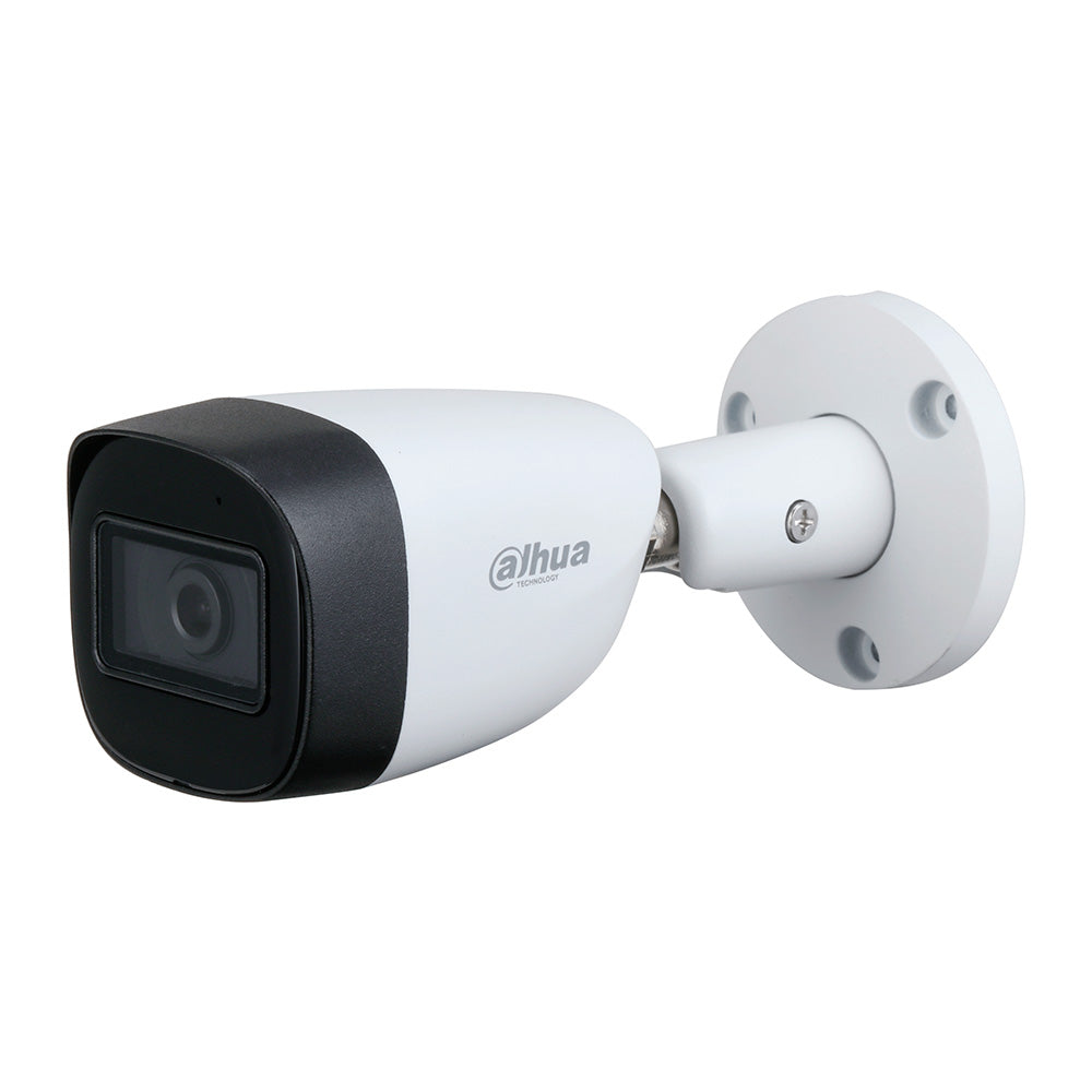 Cámara de vigilancia exterior Dahua tipo bala, color blanco, para seguridad electrónica.