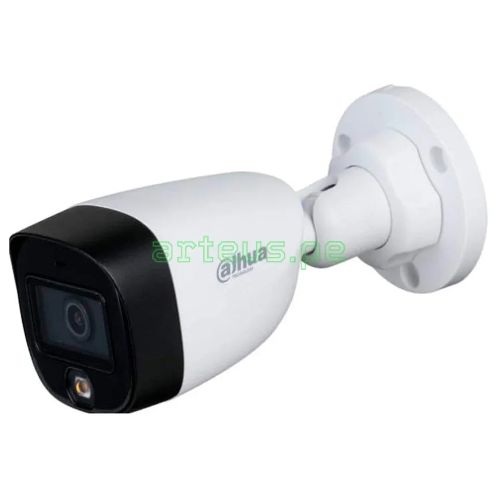 Cámara de seguridad tipo bala blanca con lente HD y soporte de montaje para videovigilancia