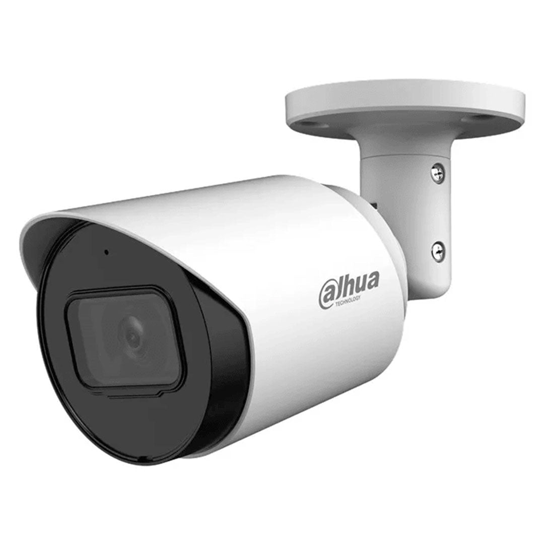 Cámara de seguridad Dahua tipo bala para videovigilancia, exterior, color blanco.