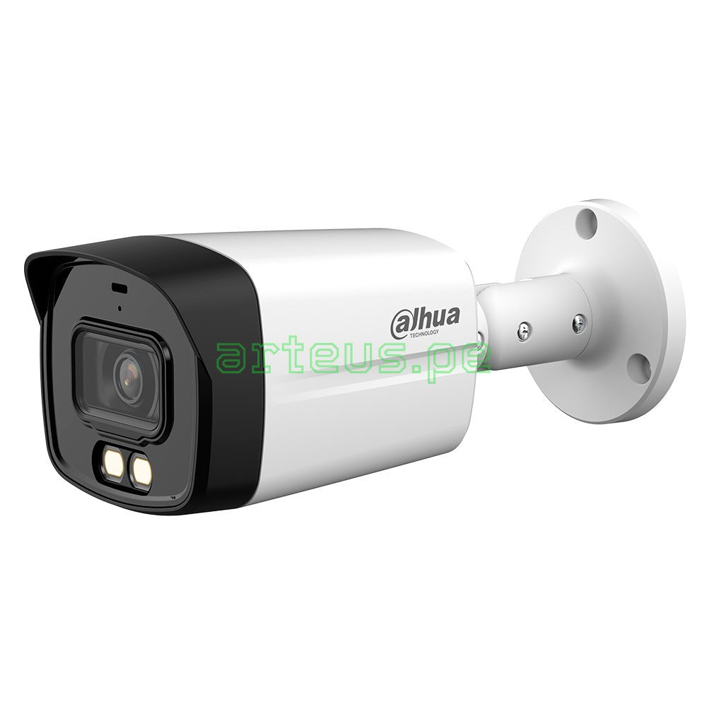 DAHUA HAC-HFW1809TLMN-A-LED Cámara de seguridad analógica 4K 8MP, 2.8mm LED 40m, IP67 WDR, micrófono, SUPER ADAPT