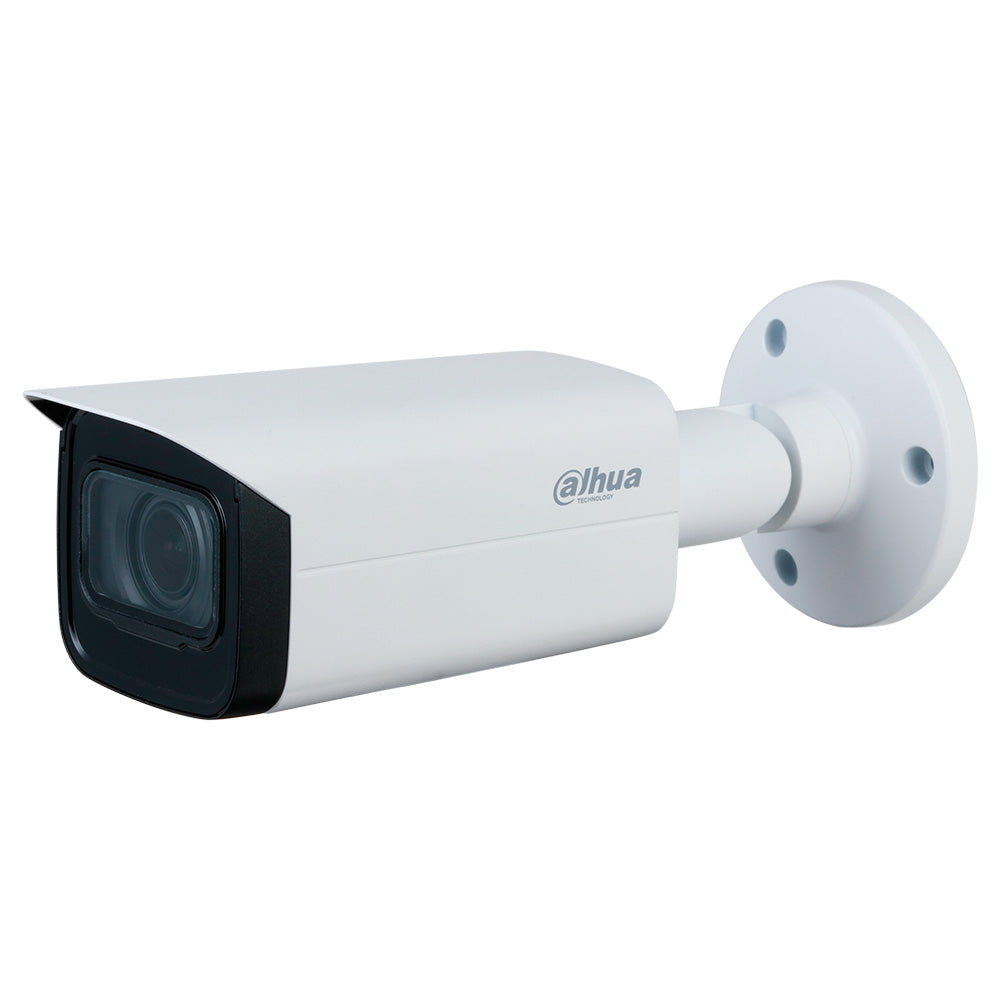 Cámara de seguridad tipo bala HD para vigilancia exterior, color blanco, instalación en pared