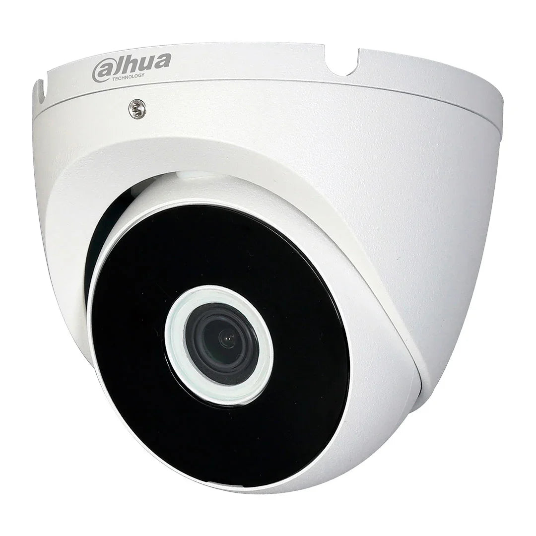 Cámara de seguridad tipo domo blanca para videovigilancia y monitoreo