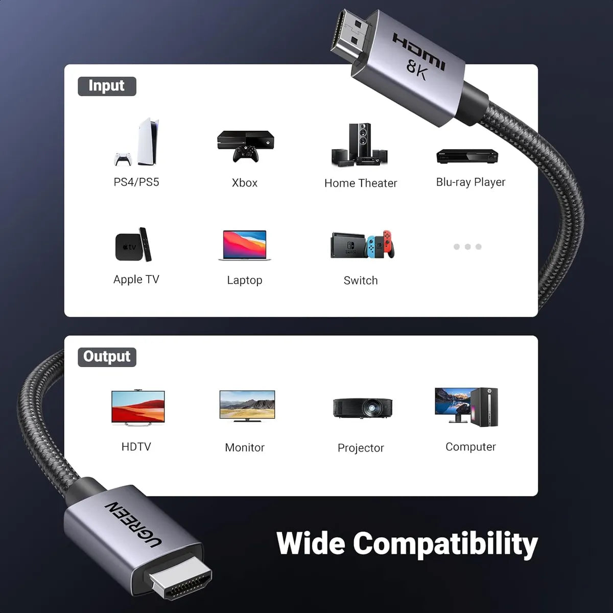 HD171 25911 Cable HDMI 2.1 8K 48Gbps 3m