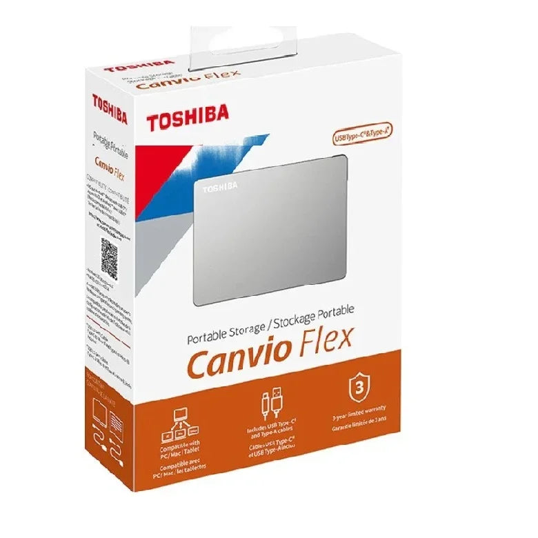 TOSHIBA Canvio Flex Disco Duro 4TB Externo Portátil USB-C HDTX140XSCCA