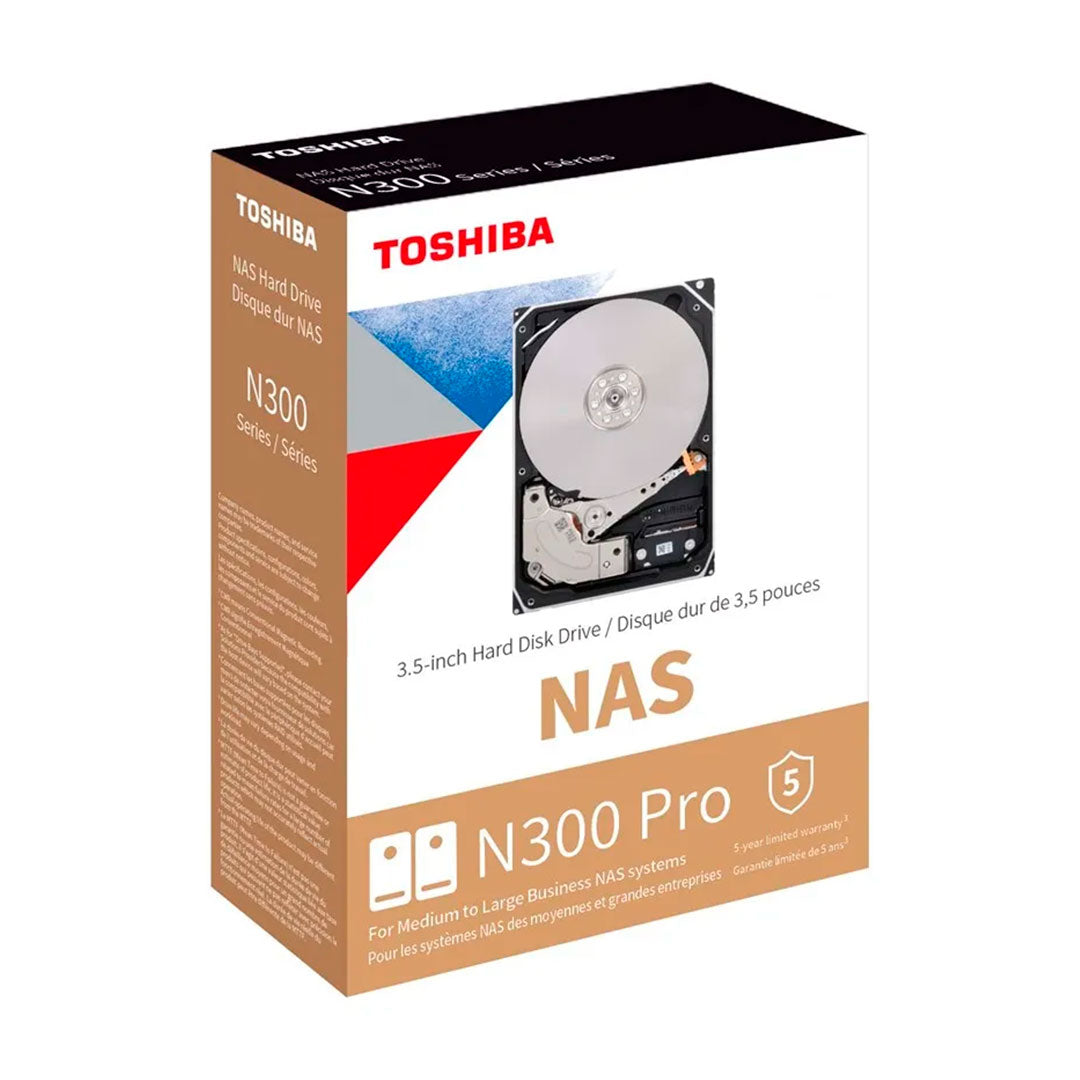 TOSHIBA N300 Pro Disco Duro 12TB 3.5" SATA 512MB Cache 7200rpm para NAS HDWG51CXZSTB