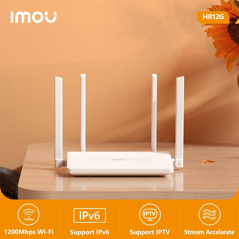 IMOU HR12G-A Router WiFi AC1200 Doble Banda Gigabit