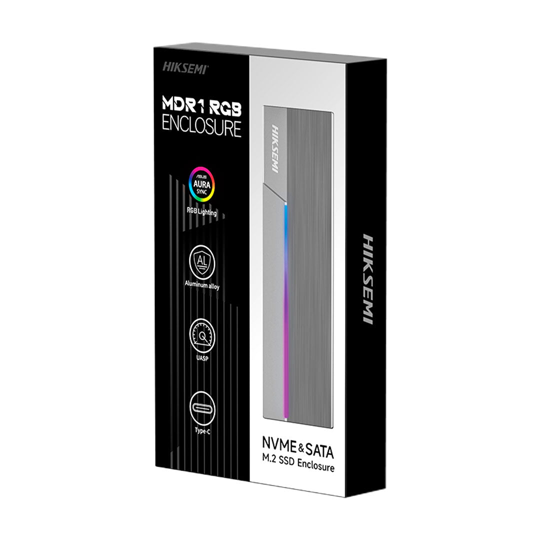 HIKSEMI HS-HUB-MDR1 AURA RGB Case para SSD M.2 NVME y SATA