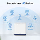 MERCUSYS HALO H50G (pacote com 2) Pacote x2 AC1900 Sistema Wi-Fi Mesh para toda a casa