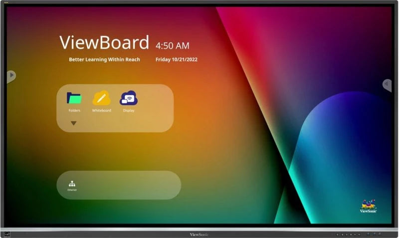 ViewSonic IFP7550-5F ViewBoard Pantalla interactiva 4K de 75" pulgadas con Android 13