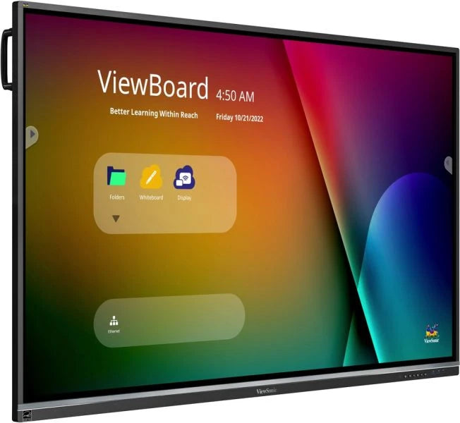 ViewSonic IFP7550-5F ViewBoard Pantalla interactiva 4K de 75" pulgadas con Android 13