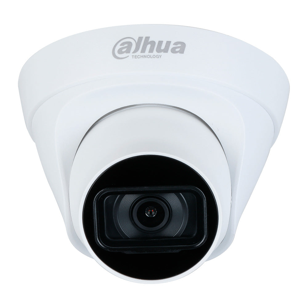 Cámara de videovigilancia tipo domo Dahua blanca para sistemas de seguridad electrónica
