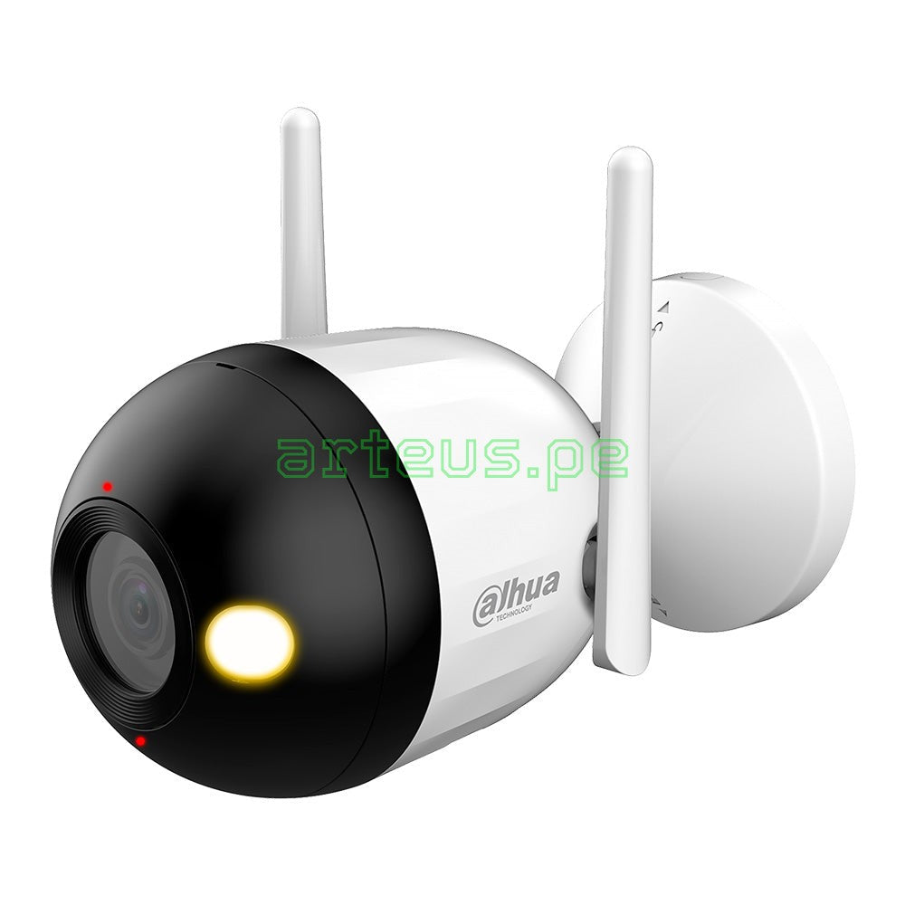 DAHUA DH-IPC-HFW1439DQ-PV-STW, Cámara de Seguridad F2C-PV IP WIFI 4MP, 2K, IR/LED 30m. Micrófono y Parlante. Detecta humanos