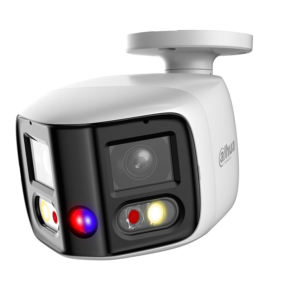 DAHUA IPC-PFW3849S-A180-AS TIOC Cámara de Seguridad IP POE 4K 8MP 2x4MP 2.8mm WDR IP67 Mic Parlante LED 20m/IR 25m WIZSENSE