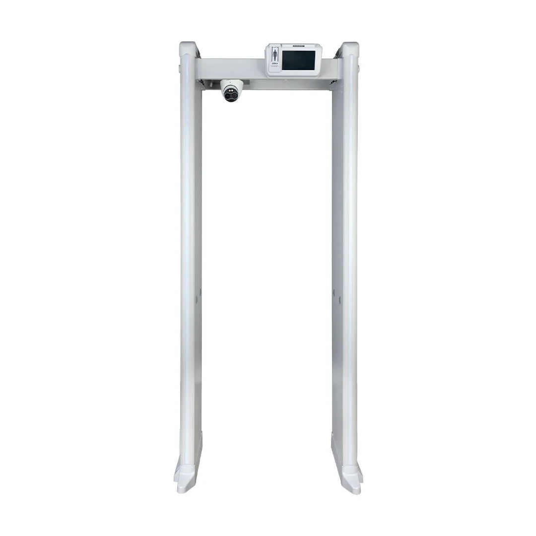 DAHUA ISC-D718-T Detector de Metales de Arco con Control de Temperatura, Monitor 7", 18 Zonas, 22 Detectores