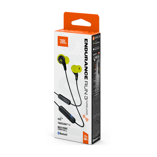 JBL ENDURANCE RUN 3 Auricular Inalambrico Bluetooth IP65 Negro/Lima JBLENDURRUN3BTBLAM