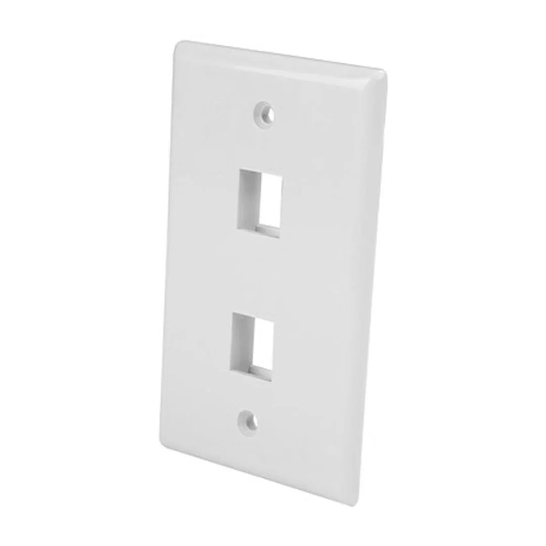 DIXON JE3002WH Faceplate placa frontal simple 2 Puertos blanco