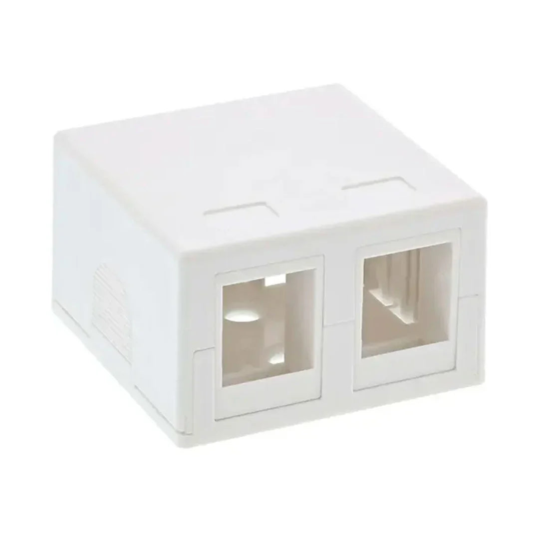 DIXON JE302/WH Roseta adosable 2 Puertos blanco