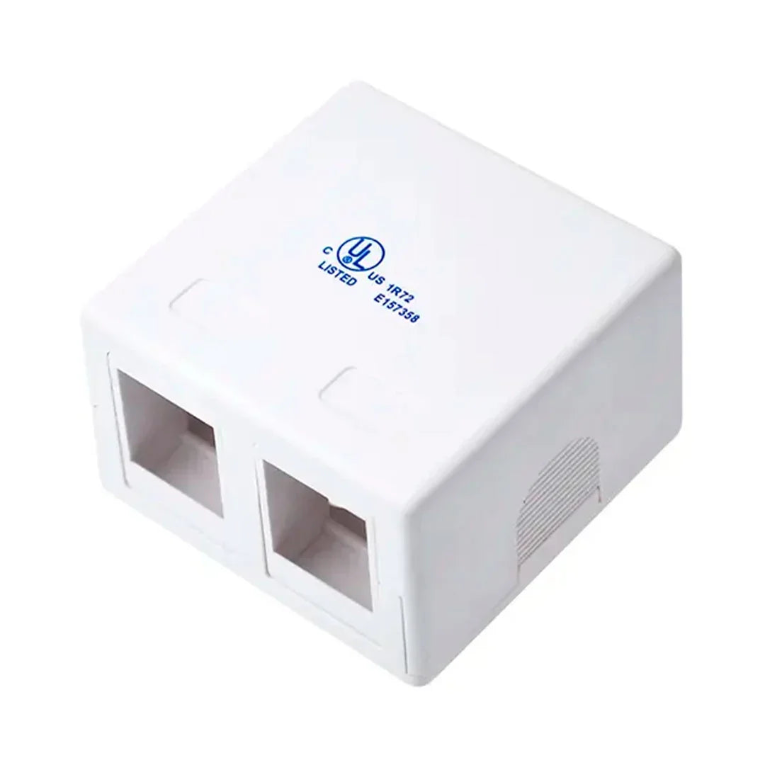DIXON JE302/WH Roseta adosable 2 Puertos blanco