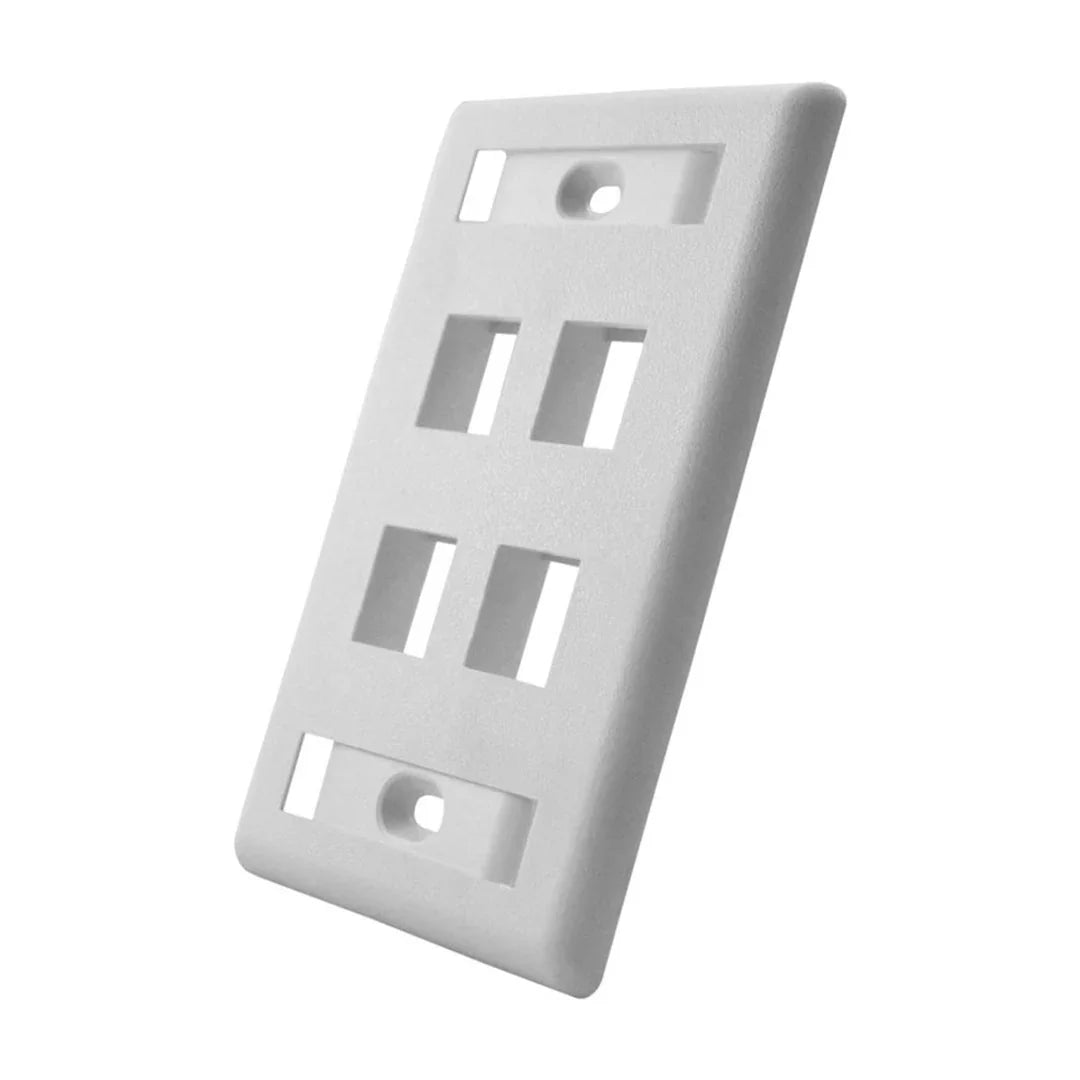 DIXON JE317A-V4/WH Faceplate Placa frontal ejecutiva 4 Puertos blanco