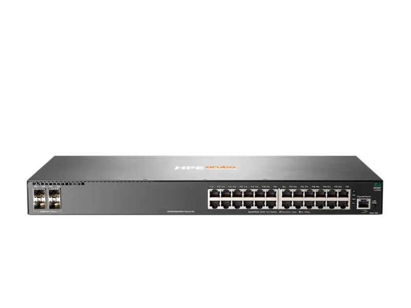 HPE ARUBA JL253A Switch PoE 24 Puertos Gigabit 4SFP+ 2930F 370W Capa 3