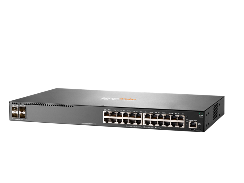 HPE ARUBA JL253A Switch PoE 24 Puertos Gigabit 4SFP+ 2930F 370W Capa 3