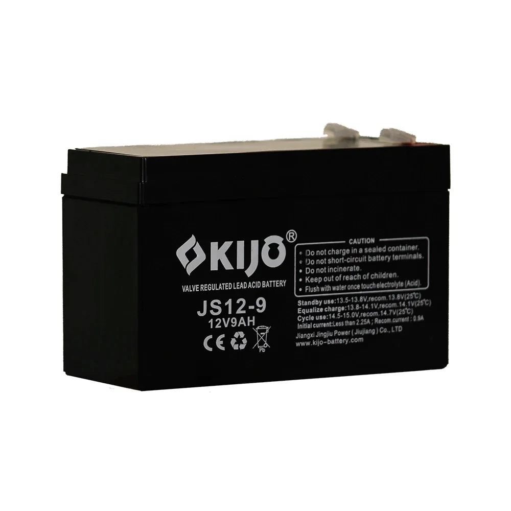 KIJO JS12-9AH Bateria 12V-9AH Seca AGM para UPS y Paneles Solares 15.1x6.5x9.4cm
