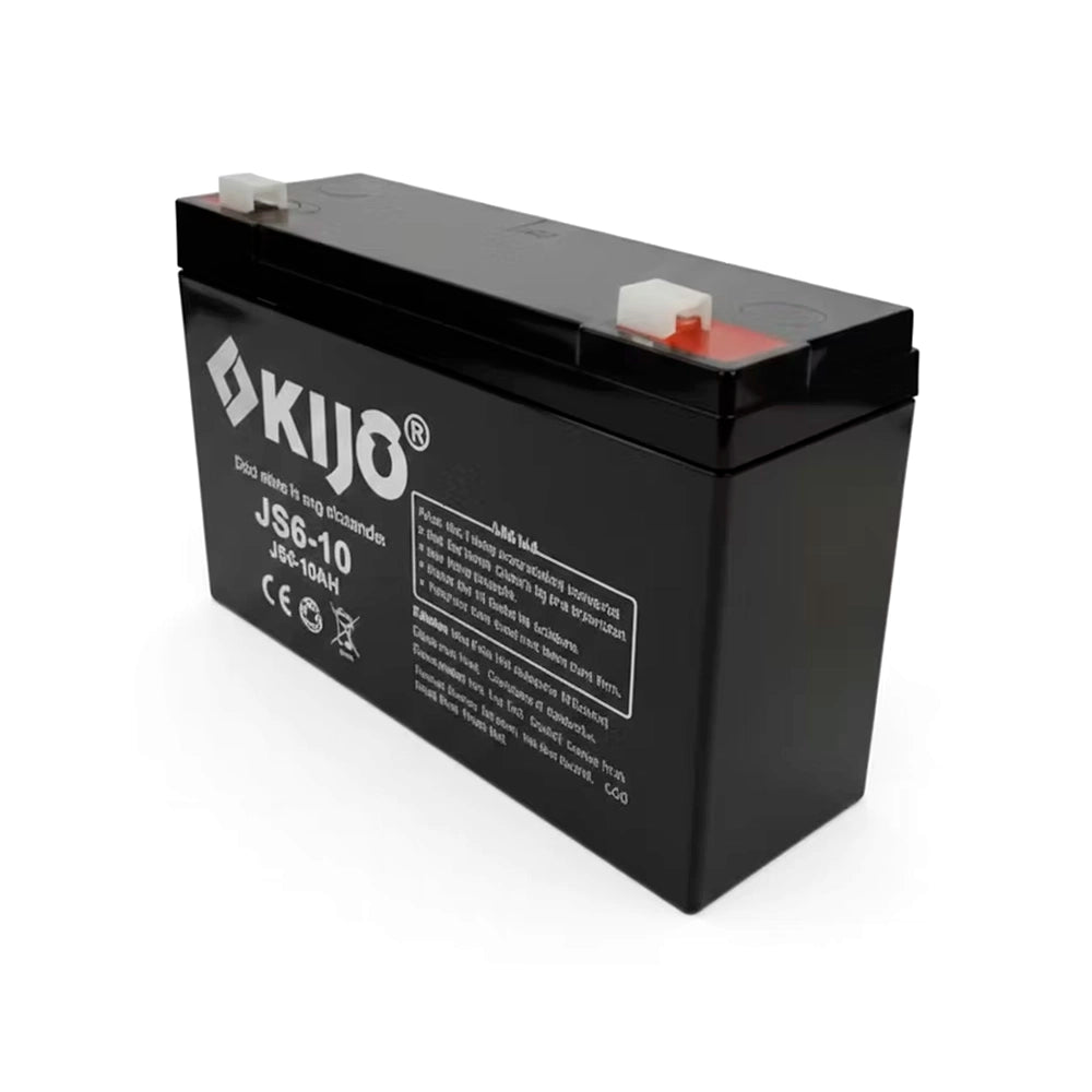 KIJO JS6-10AH Batería 6V-10AH Seca AGM para UPS y Paneles Solares 15x5x9.5cm