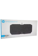 Teclado ergonômico HP K130 com 105 teclas, apoio para pulso e cabo USB