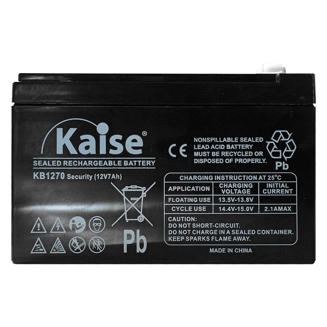 KAISE KB1270E Batería Seca 12V 7Ah AGM recargable para UPS SAI Multiuso