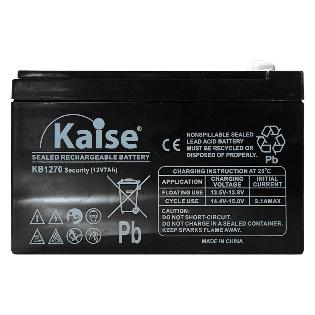 KAISE KB1270E Batería Seca 12V 7Ah AGM recargable para UPS SAI Multiuso
