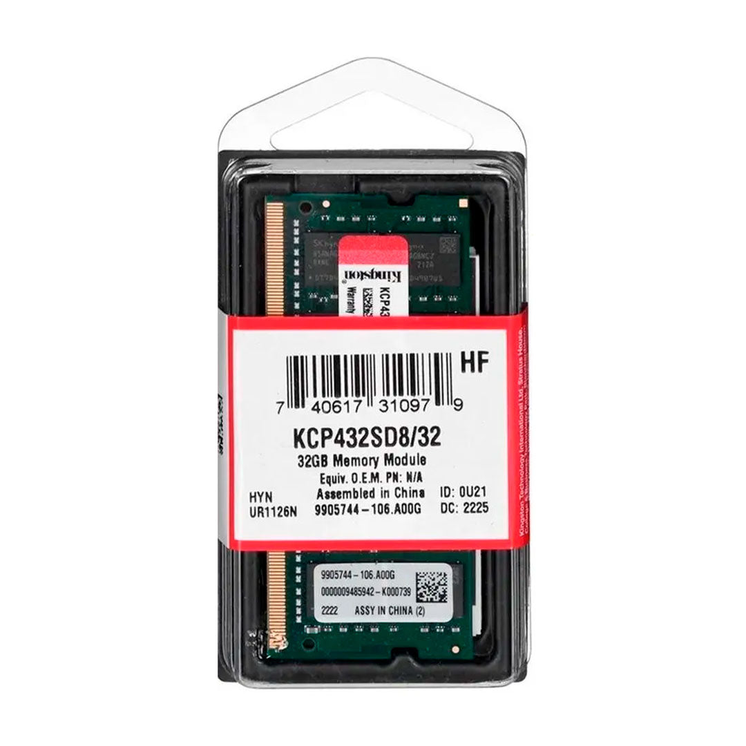 KINGSTON KCP432SD8/32 Memoria RAM SODIMM 32GB DDR4 3200MHz