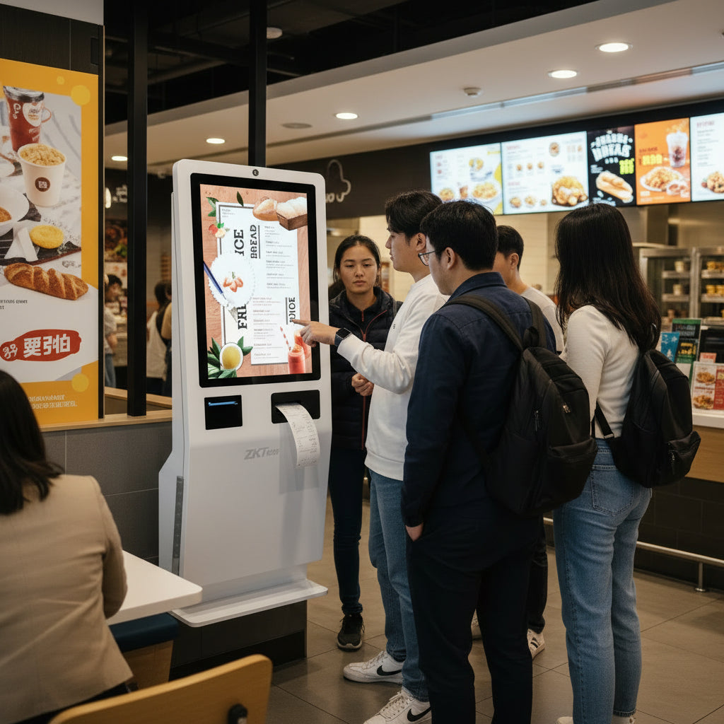 ZKTECO ZKSOKIOSK2000-32 Kiosko Terminal de Autoatención 32" WIFI BT con Impresora Térmica Integrada