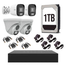 Kit de câmera de segurança analógica UNIVIEW KITUNIVTVI-9 2MP: XVR 4 canais + 2 internos + 2 externos + 1 TB + 4 balun + 4 fontes