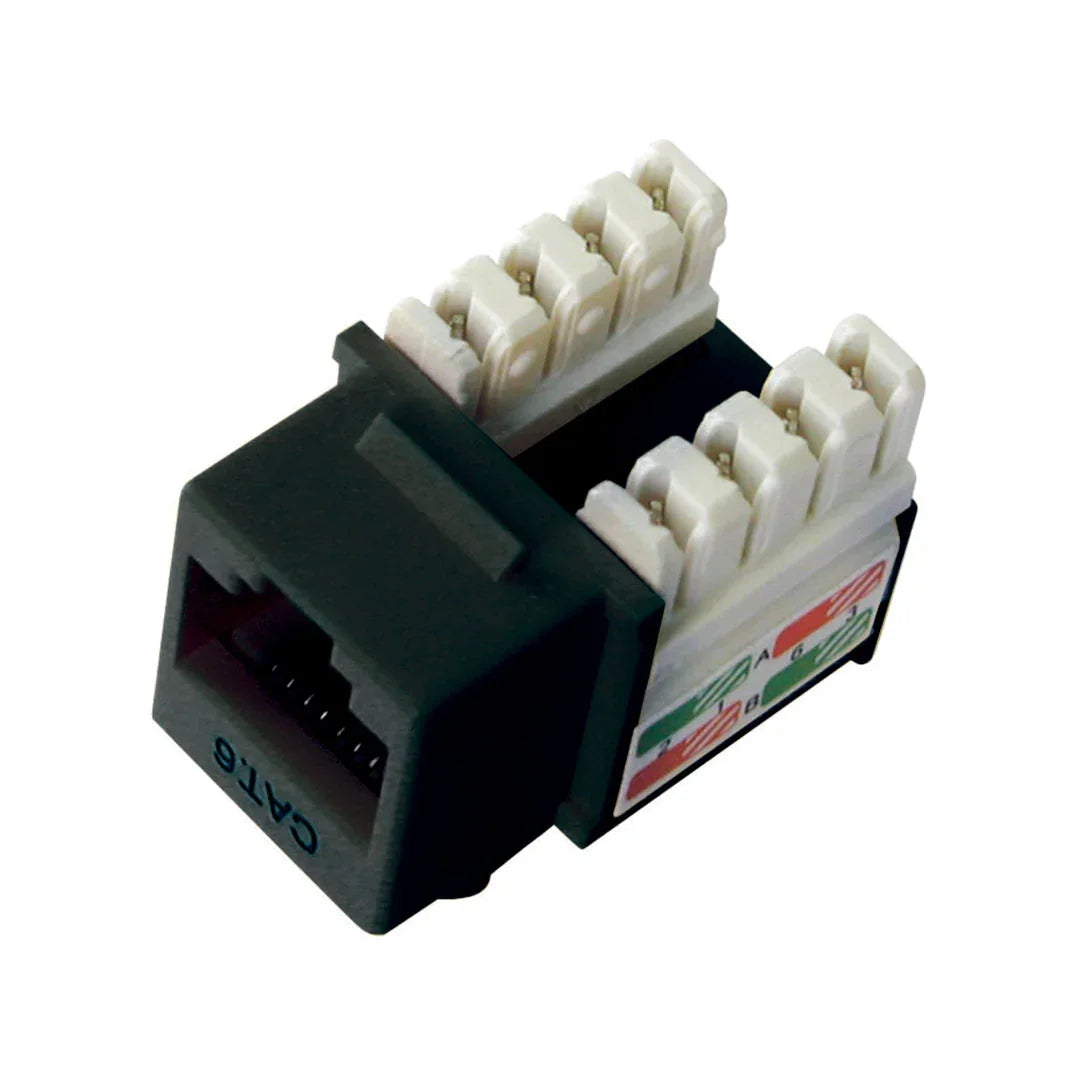 DIXON KJ8-C6-US/BKN Jack RJ45 Cat 6 de poncheo negro