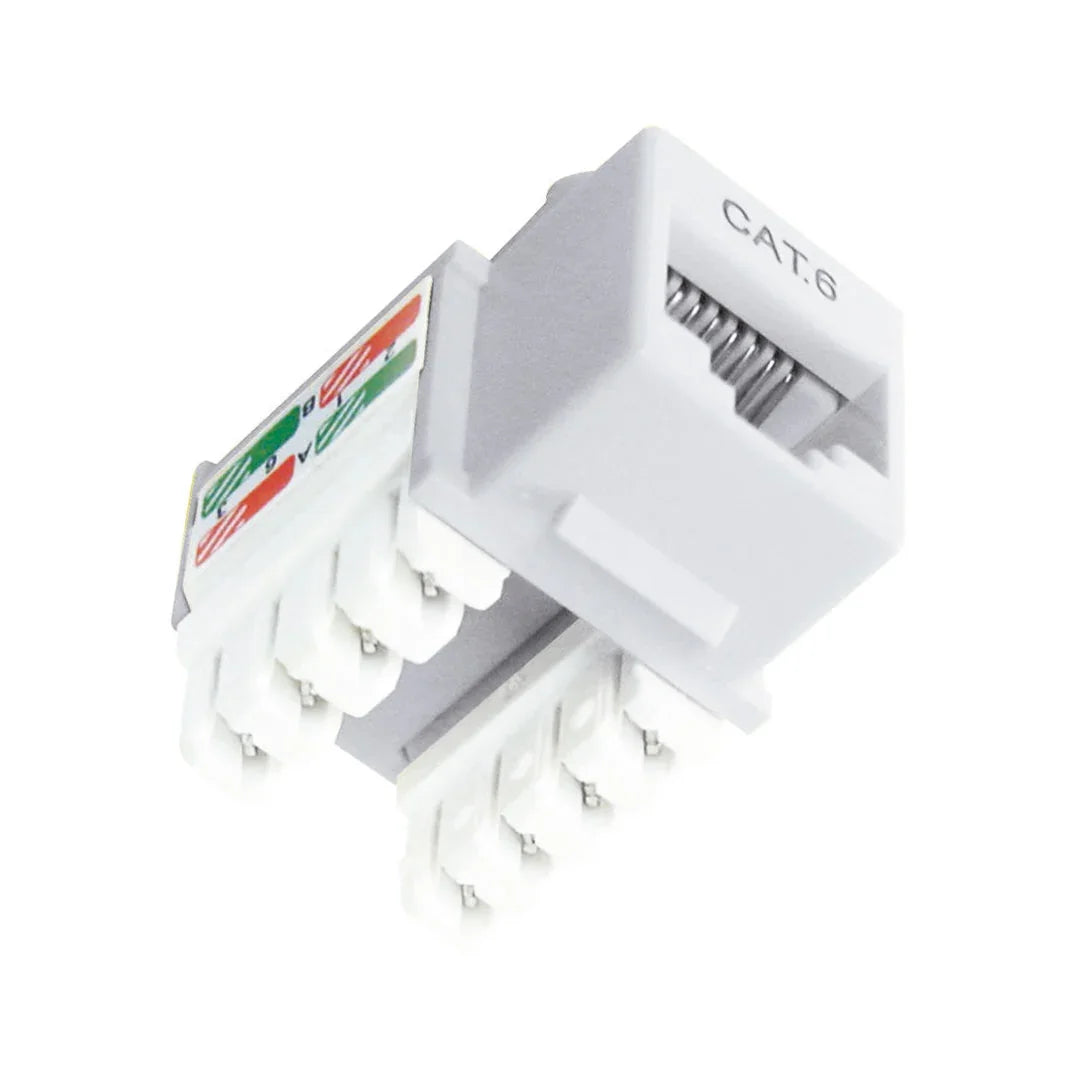 DIXON KJ8-C6-US/WHN Jack RJ45 Cat 6 de poncheo blanco