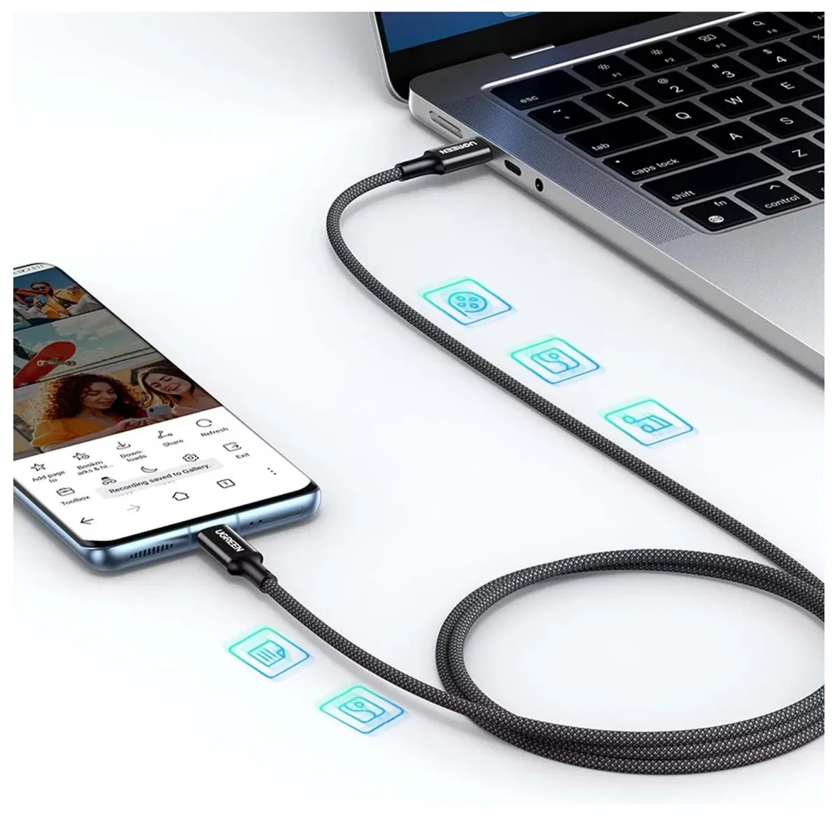 UGREEN L501 65245 Cable USB-C a USB-C 3A Max 2m