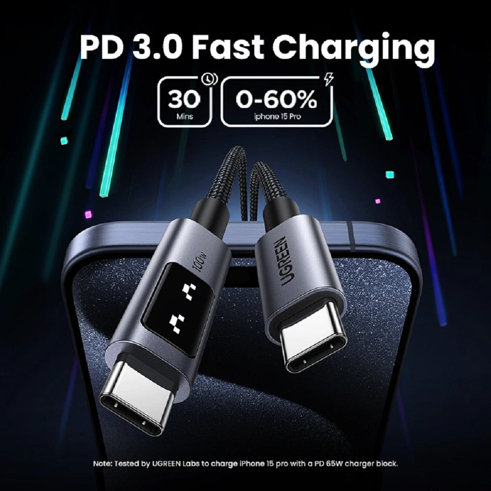 UGREEN L509 35512 Cable de Carga Rápida USB-C a USB-C-PD 100W 2m