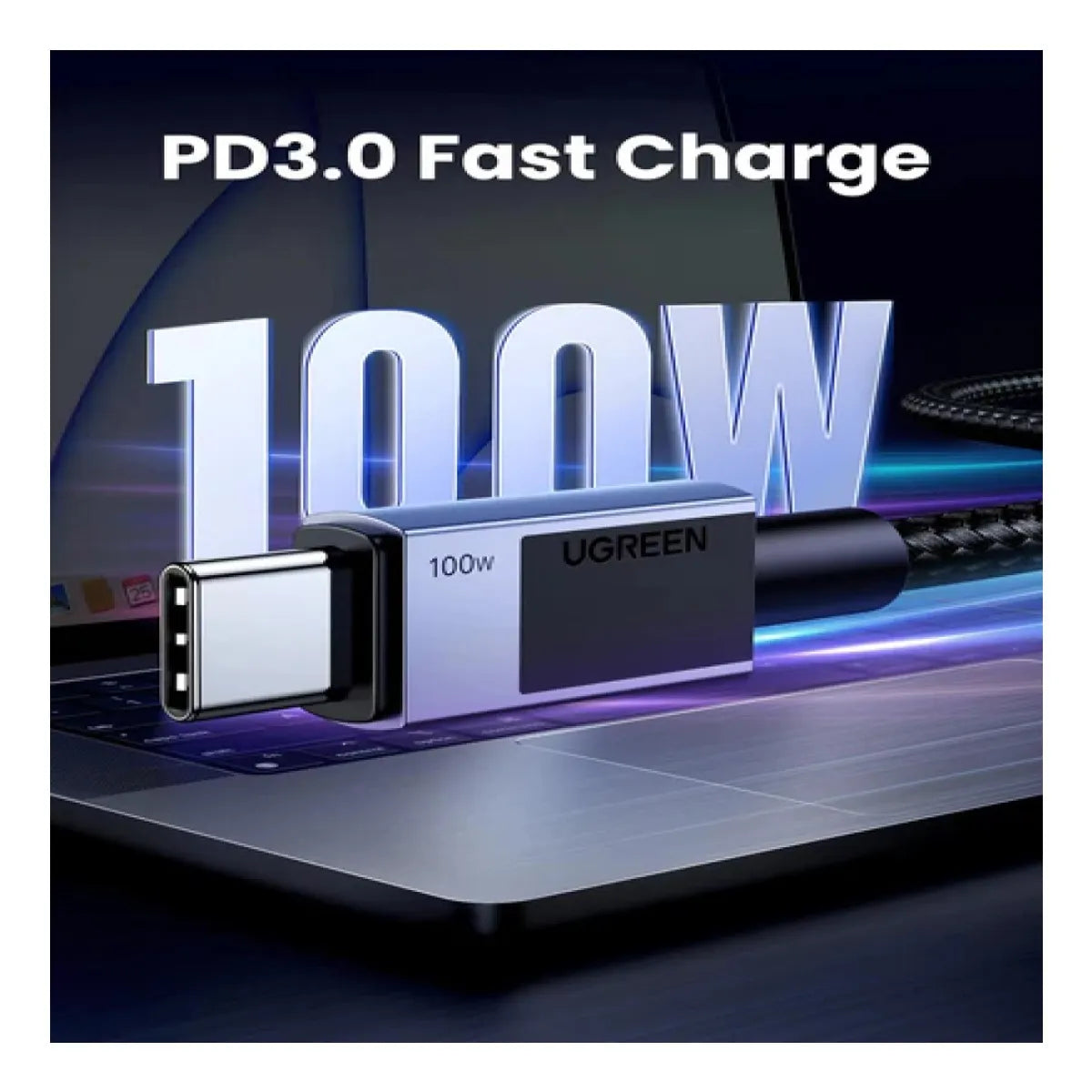 UGREEN L512 45063 Cable USB-C a USB-C Carga Rápida 100W 1M Trenzado