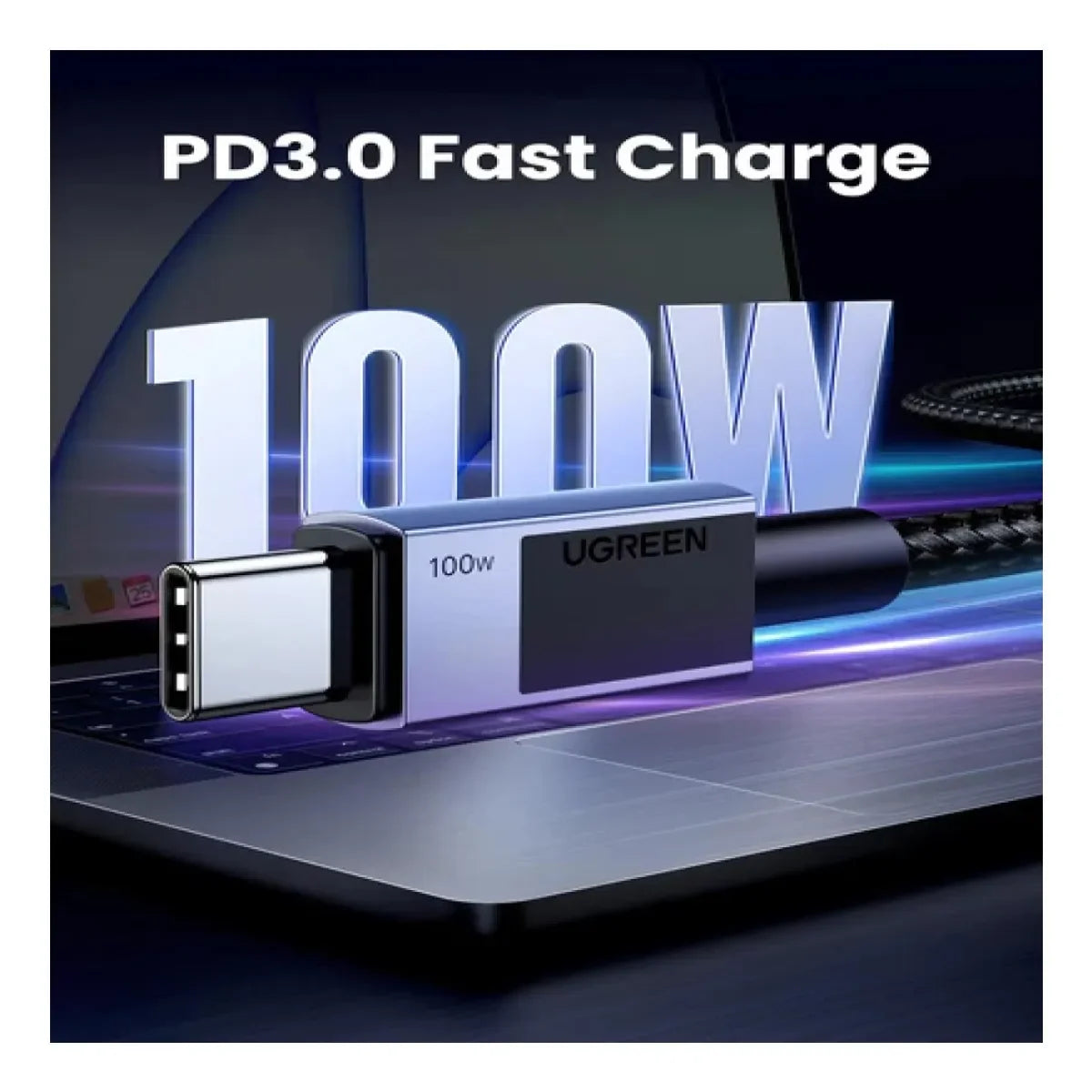 UGREEN L512 45063 Cable USB-C a USB-C Carga Rápida 100W 1M Trenzado