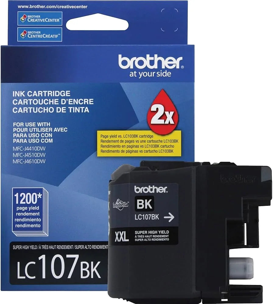 BROTHER LC107BK Cartucho de Tinta Color Negro 1200 Paginas