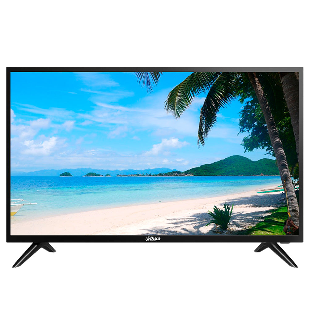 Pantalla LED Ilhua LM32-F200 de 32 pulgadas, imagen de playa tropical, alta definición.