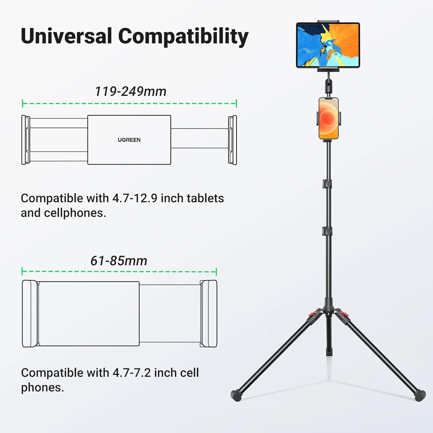 UGREEN LP585 15647 Trípode para Tablet y Teléfono de 1,7 m