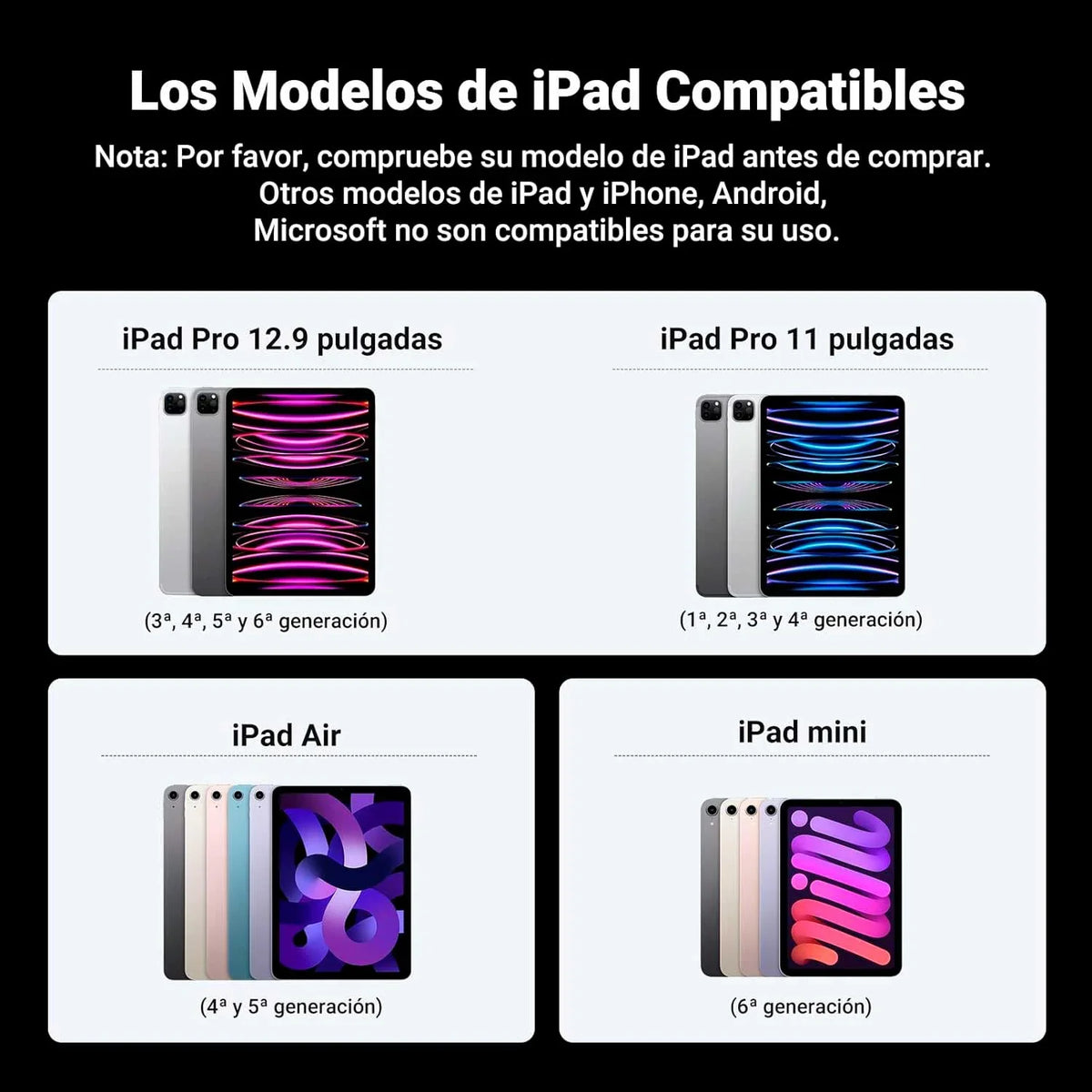 UGREEN lp707 35834 Lápiz Óptico iPad y iPad Pro Carga Magnética