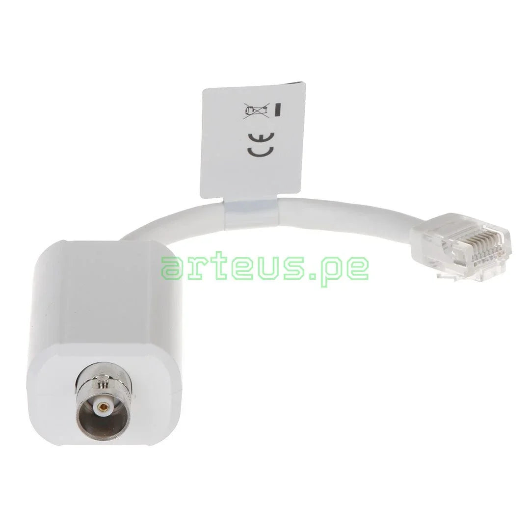 Adaptador de red BNC a RJ45 blanco para cableado estructurado y cámaras de seguridad