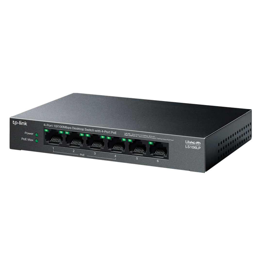 TP-LINK LS106LP Switch 6 Puertos 10/100Mbps con 4P PoE